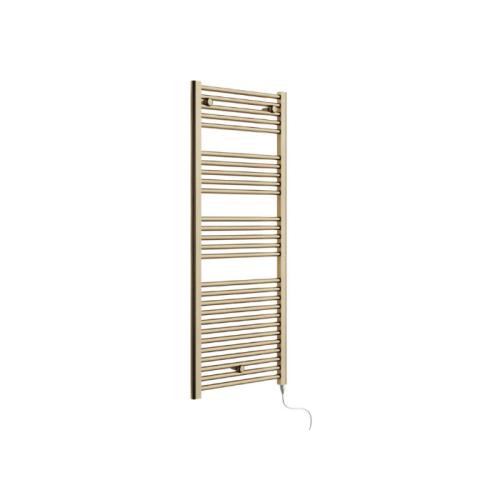 Harper & Brooke Terrano Electric 1375 x 400mm Towel Warmer - Brushed Brass