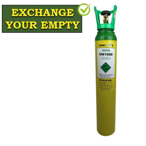 HOBBYWELD ARGON GAS REFILL ONLY ORIGINAL 9 LITRE @ 137 BAR UN1006