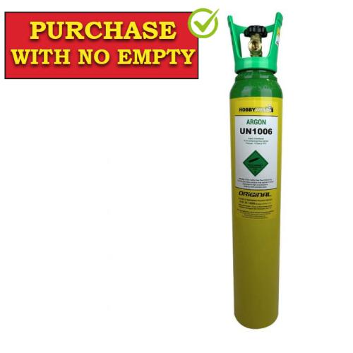 HOBBYWELD ARGON GAS ORIGINAL 9 LITRE + NEW BOTTLE DEPOSIT