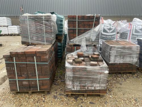BRADSTONE WOBURN RUMBLED 50MM MIXED SIZES BRINDLE  - 60M2 JOB LOT