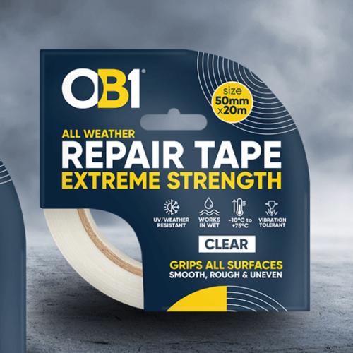 OB1 All WEATHER REPAIR TAPE - 50MM X 20M - CLEAR
