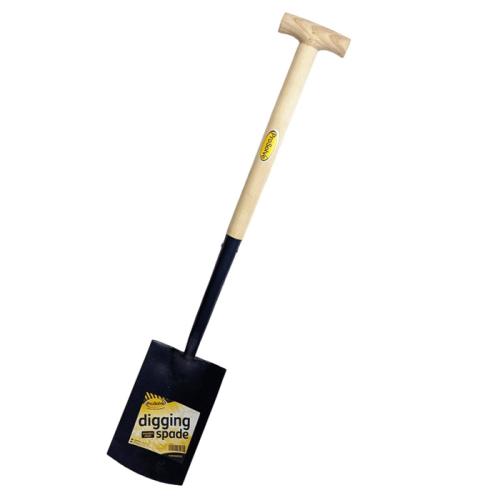 PROSOLVE DIGGING SPADE C/W WOODEN HANDLE