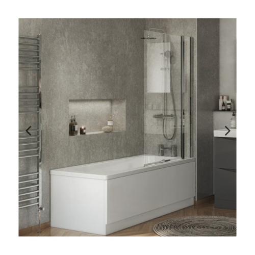 Harper & Brooke Claymore 6mm x 1000mm x 1400mm Square Bath Screen