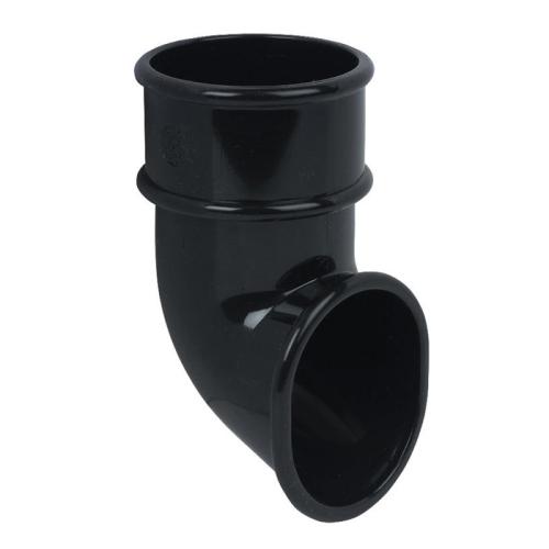 FLOPLAST 50MM MINI ROUND RAINWATER PIPE SHOE BLACK
