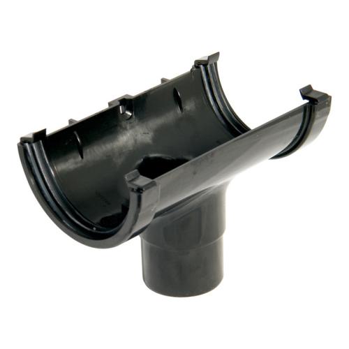 FLOPLAST 76MM MINI H/R RAINWATER RUNNING OUTLET BLACK