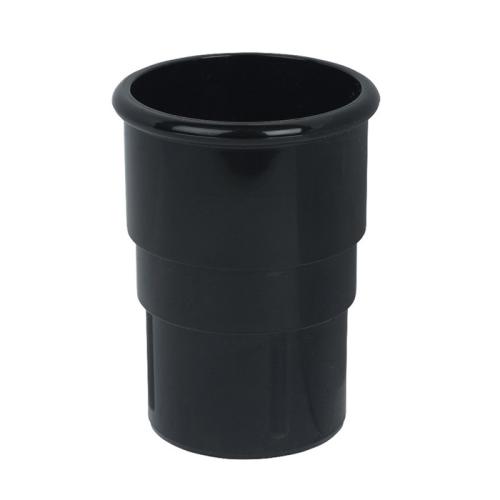 FLOPLAST 50MM MINI ROUND RAINWATER PIPE CONNECTOR BLACK