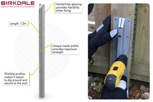 Fencemate Repair Spur 3 & 4" Posts and Sleeper Pin 1200 x 75 x 38mm Galvanised