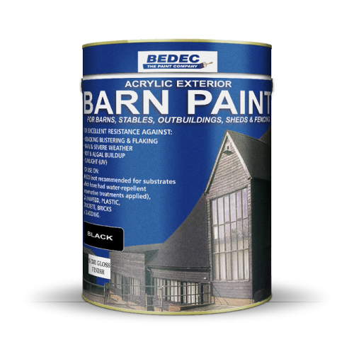 Bedec Barn Paint - Satin Black - 5Ltr
