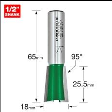 Trend Dovetail Cutter Stair Trencher 1/2" 19mm x 25.5mm cut 95DEG C242 (12mm)