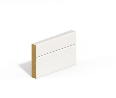 18 x 69mm fin. Primed MDF Rounded & V-Grooved Architrave