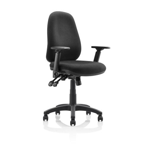 Modena Operator Chair with Seat Slide Black Fabric