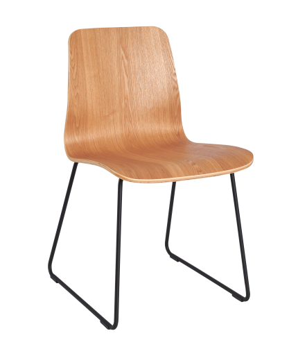 Nordic Chair with Black Metal Sled Base