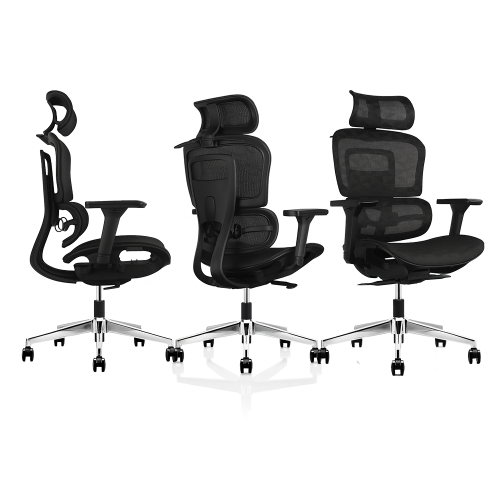 Ronda Mesh Back Operator chair with Headrest and Black Mesh Seat