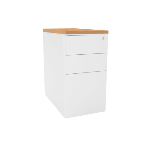 Narrow Mobile Pedestal Wooden Topper
