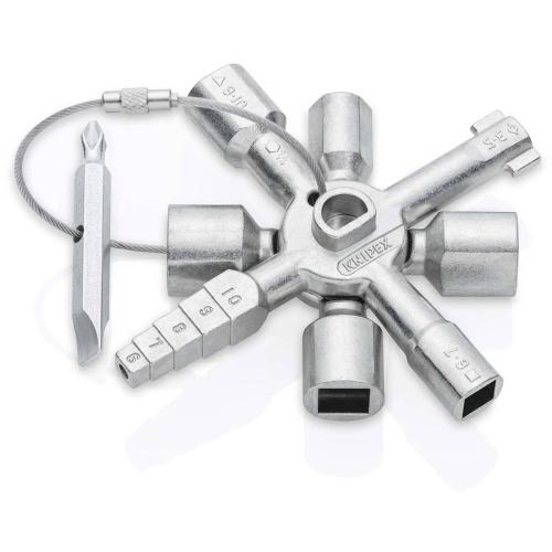Knipex TwinKey Control Cabinet Key for all Standard Cabinets and Shut-off Systems 92mm 00 11 01