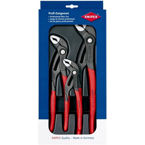 Knipex Cobra Set 1 x 87 01 180, 1 x 87 01 250, 1 x 87 01 300mm 00 20 09 V02