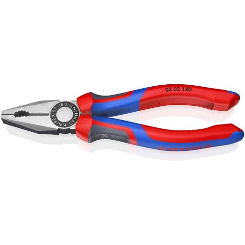 Knipex Combination Pliers with Comfort Handles Black Atramentized 180mm 03 02 180