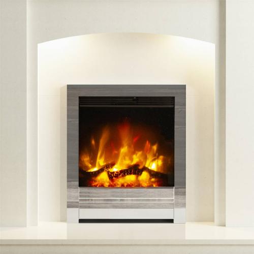 Bemodern Beam 16" Chrome Inset Electric Fire 049778