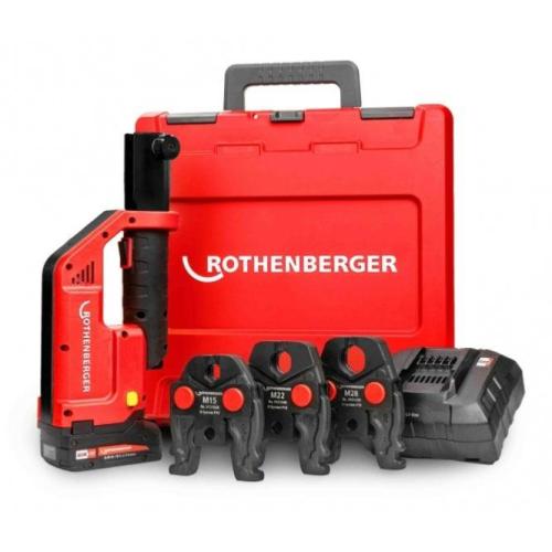 Rothenberger Romax Compact 3.0 Bluetooth Enabled Press Tool & M Profile Jaw Set 15-22-28mm