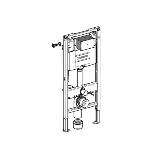 Geberit Duofix 1.12m Frame, UP320 Cistern Included + Chrome Flush Plate 111.061.00.1+115.080.KH.1