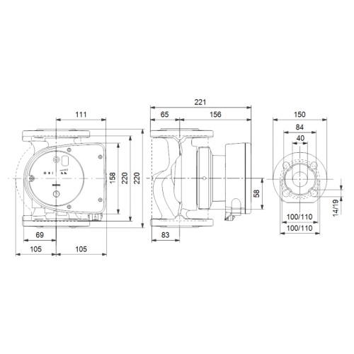 Grundfos MAGNA1 40-60F Circulator Pump 99221292