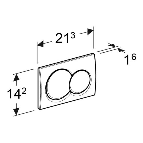 Geberit Alpha01 Round Dual Flush Plate - White 115.035.11.1