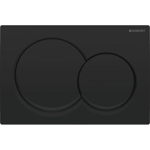 Geberit Alpha01 Round Dual Flush Plate - Matt Black 115.035.14.1