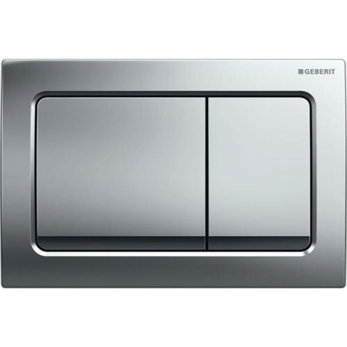 Geberit Alpha01 Square Dual Flush Plate - Chrome 115.055.21.1