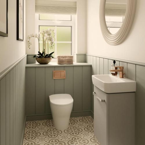 Geberit Alpha01 Square Dual Flush Plate - Red Gold 115.055.QA.1