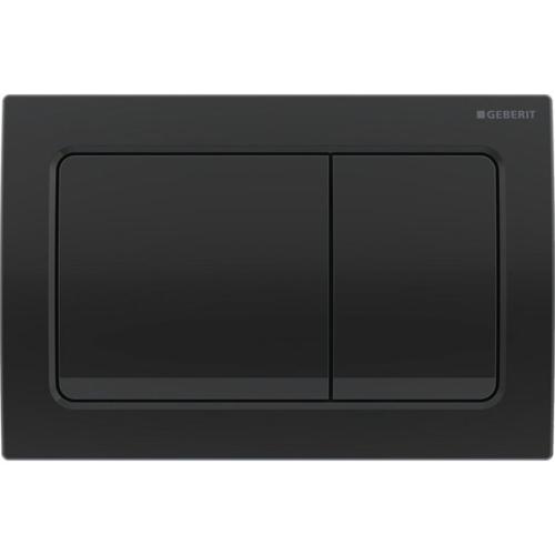 Geberit Alpha01 Square Dual Flush Plate - Black Chrome 115.055.QC.1
