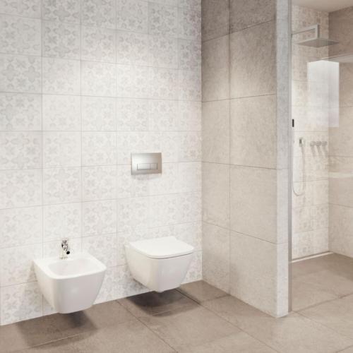 Geberit Delta50 Dual Flush Plate Matt Chrome 115.105.46.5
