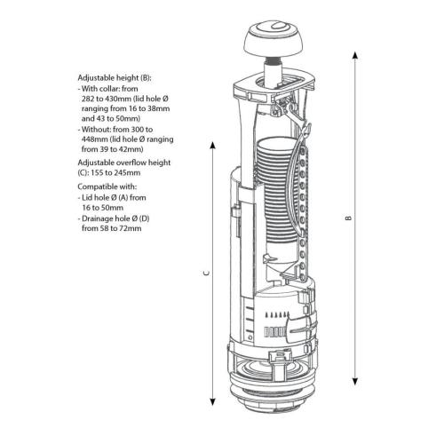 SIAMP Optima 49 Flush Valve 32499910