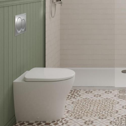 Geberit Back-to-Wall 4-in-1 Cistern, Flush Plate, Selnova Rimless Pan & Soft Close Seat Pack 118.363.21.2