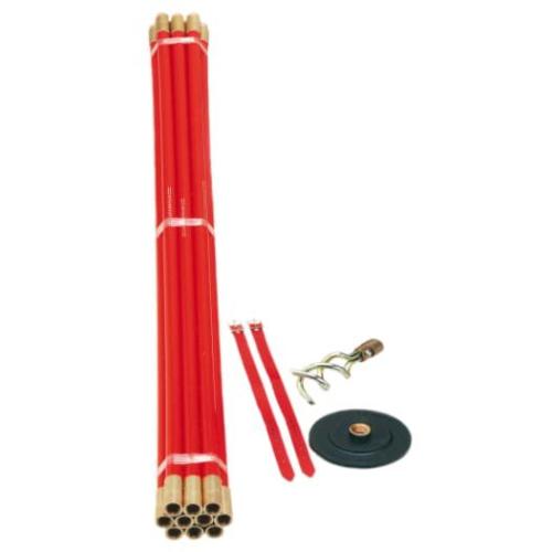 Rothenberger Set Of 10 Drain Rods, 2 Tools & Straps/Univ 130080
