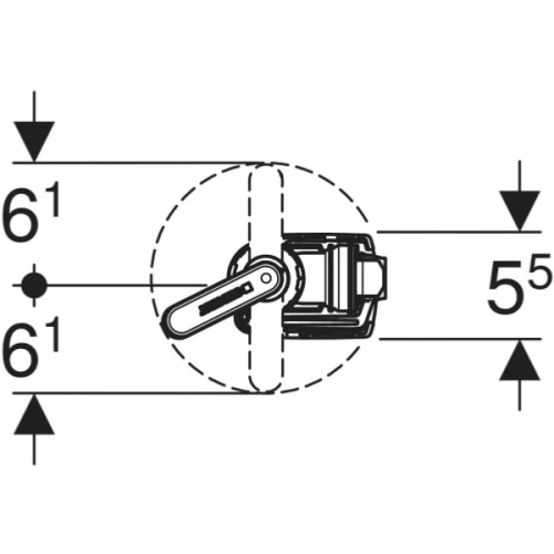 Geberit Type 323AG Bottom Entry Fill Valve with Plastic Nipple 1/2" 136.760.00.1