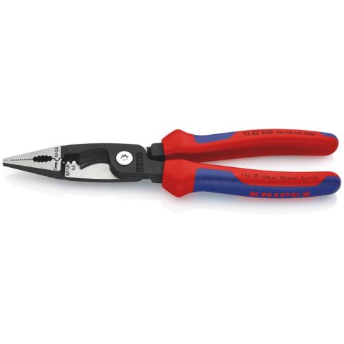 Knipex Pliers for Electrical Installation with Multi-component Grips 200mm 13 82 200