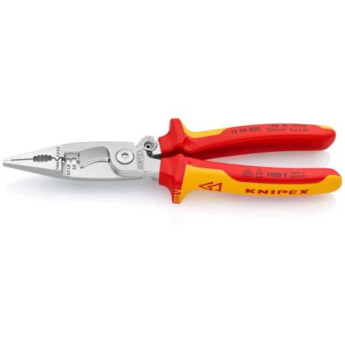 Knipex VDE Insulated Multi-Function Installation Pliers 200mm 13 96 200