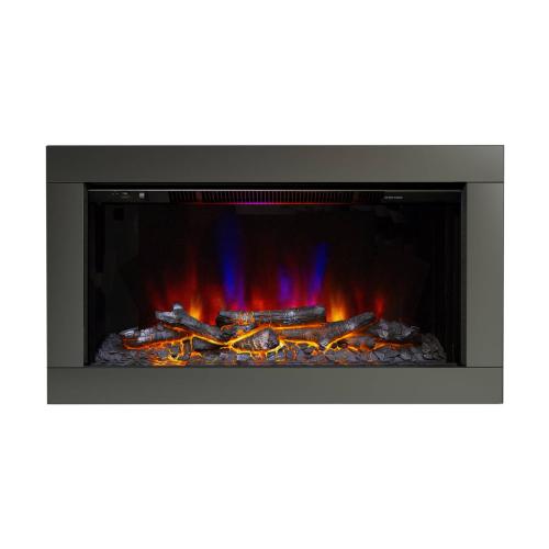 Be Modern Avella Inset Wall Mounted Fire in Matt Black Finish 183075