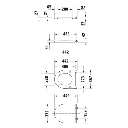 Duravit Toilet Seat White 0020710000