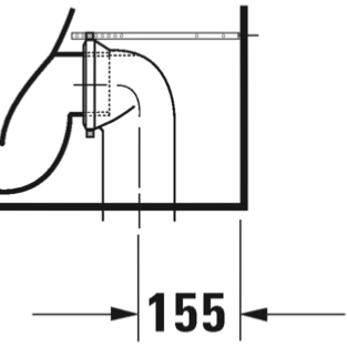 Duravit DuraStyle 650mm Basic Close Back Pan Toilet 2182090000