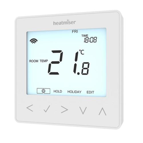 Heatmiser NeoStat 12v V2 Programmable Thermostat Glacier White
