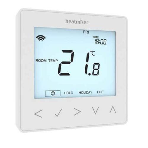 Heatmiser neoStat-e V2 Electric Underfloor Heating Thermostat Glacier White