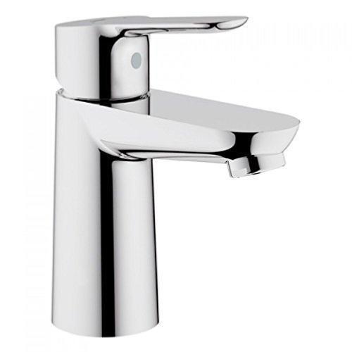 GROHE BauEdge Single Lever Mono Basin Mixer Tap 23330000 Chrome with Flexi Hoses
