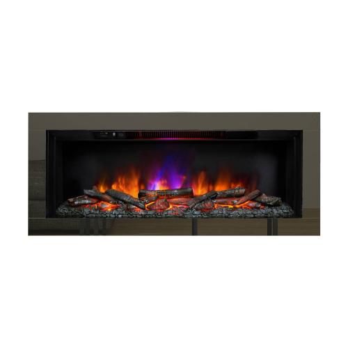 Be Modern FLARE Avella 45" Wall Mounted Inset Electric Fire with 4-Sided Black Nickel Trim 27138