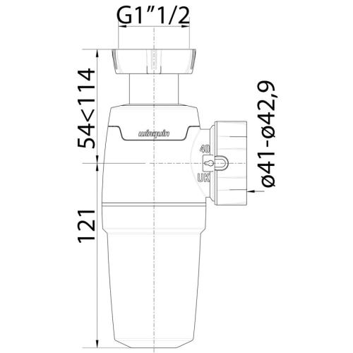 Wirquin Neo 1Â½â€™â€™ Telescopic Bottle Trap 30722166
