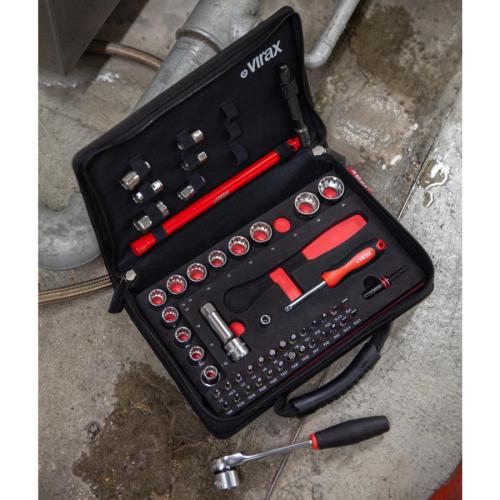Virax 51pcs Socket Set with Basin Wrench 310410