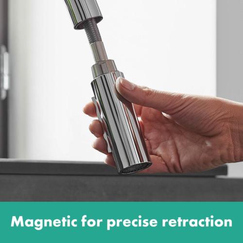 Hansgrohe Focus Kitchen Tap with Pull Out Spray and 150Â° Swivel Range