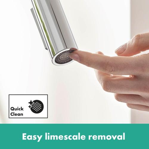 Hansgrohe Focus Kitchen Tap with Pull Out Spray and 150Â° Swivel Range