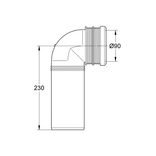 Grohe PP-Outlet Bend Ã˜ 90 mm 42327000