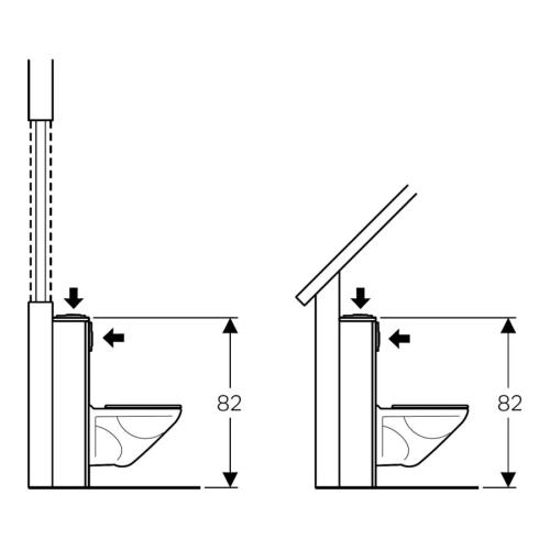 Geberit Alpha 82cmH Frame & Cistern, plus Alpha01 Round Flush Plate 458.035.21.2